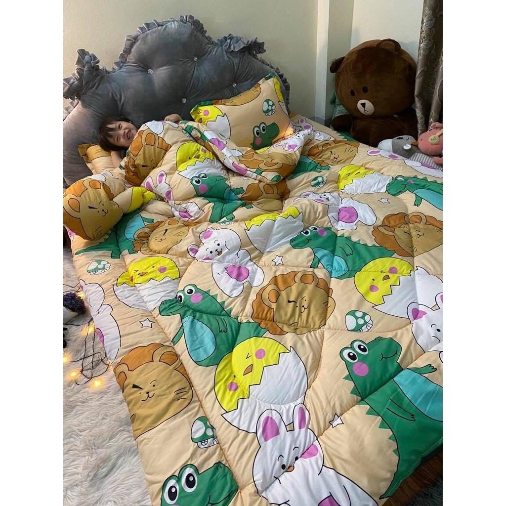 Sét phao 5 món cotton poly chăn ga gối + vỏ ôm