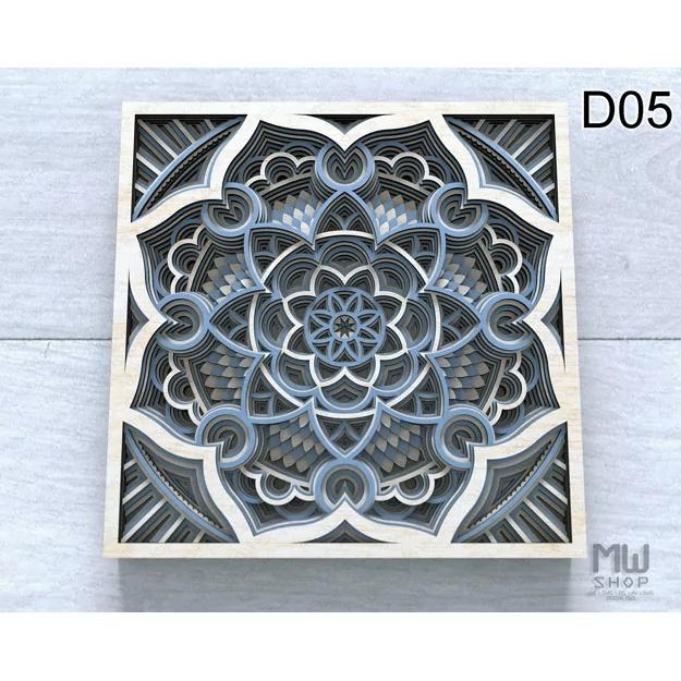 Tranh gỗ nhiều lớp Mandala TQT decor