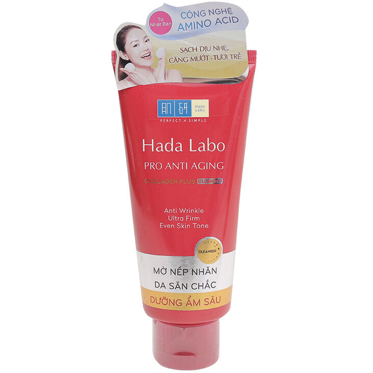 Sữa rửa mặt dưỡng chuyên biệt chống lão hóa Hada Labo Pro Anti Aging α Lifting Cleanser