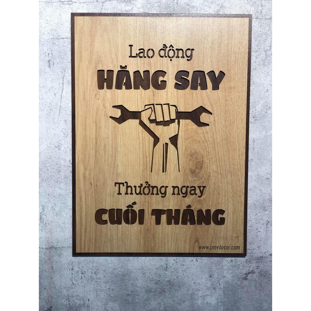 TRANH ĐỘNG LỰC. Tranh gỗ 2 màu tương phản, treo văn phòng tạo động lực làm việc. PMV-TDL002