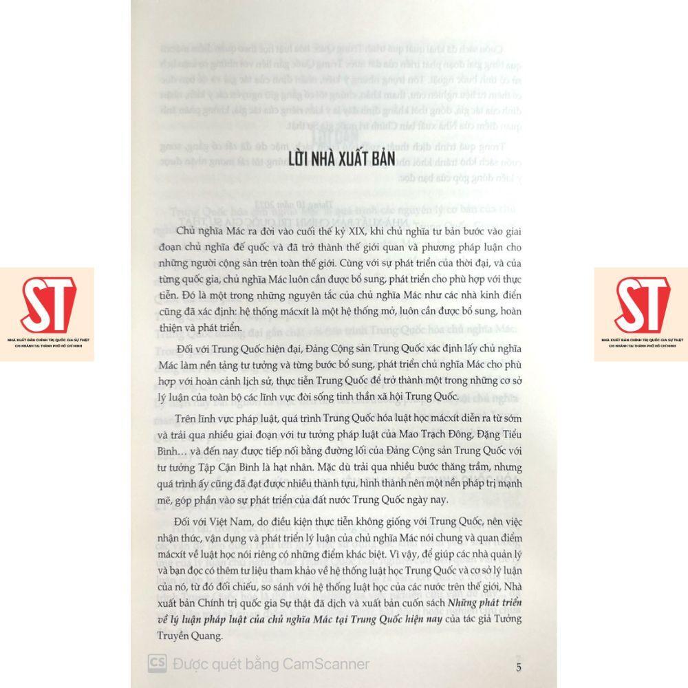 Sách - Những Phát Triển Về Lý Luận Pháp Luật Của Chủ Nghĩa Mác Tại Trung Quốc Hiện Nay - NXB Chính Trị Quốc Gia