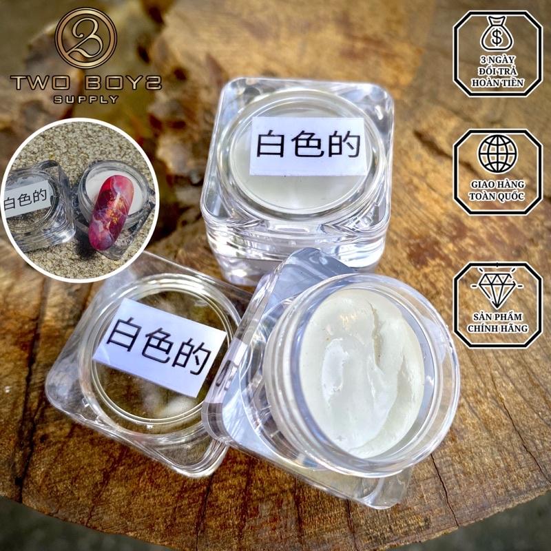 Màu nước nén trắng làm loang vân đá siêu đỉnh,tạo khối vẽ vân đá cực nét,phụ kiện làm móng