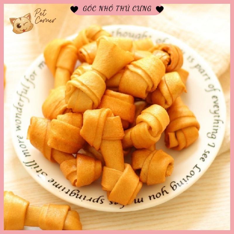 Xương da bò xoắn hai đầu thơm ngon cho thú cưng