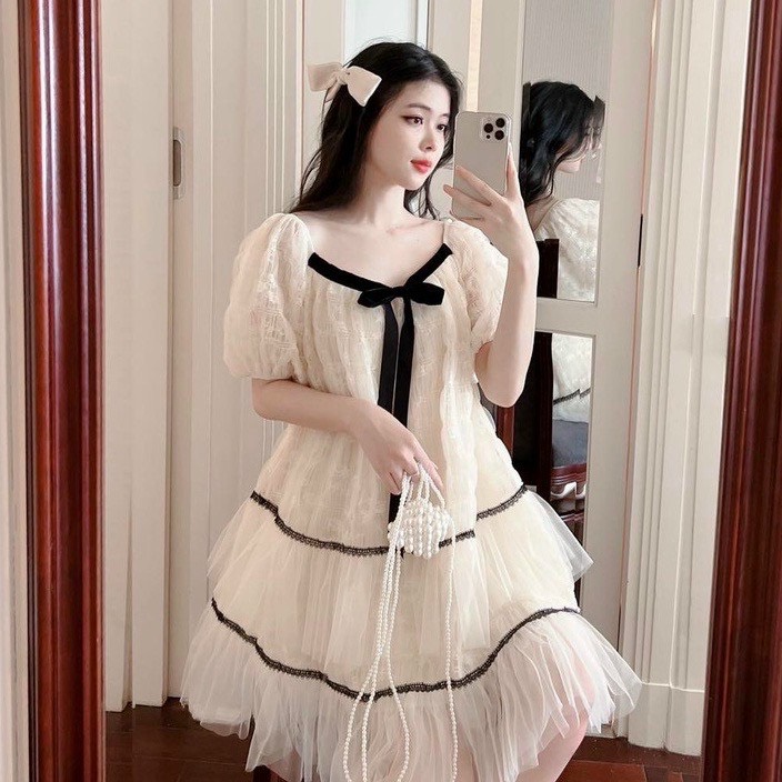 VÁY SUÔNG TIỂU THƯ  MÀU Y HÌNH