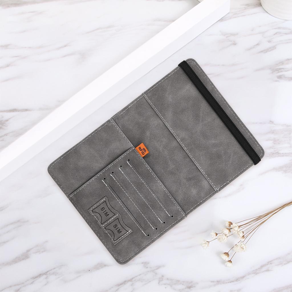Passports Holder Document Organizer Case  Card Case Black
