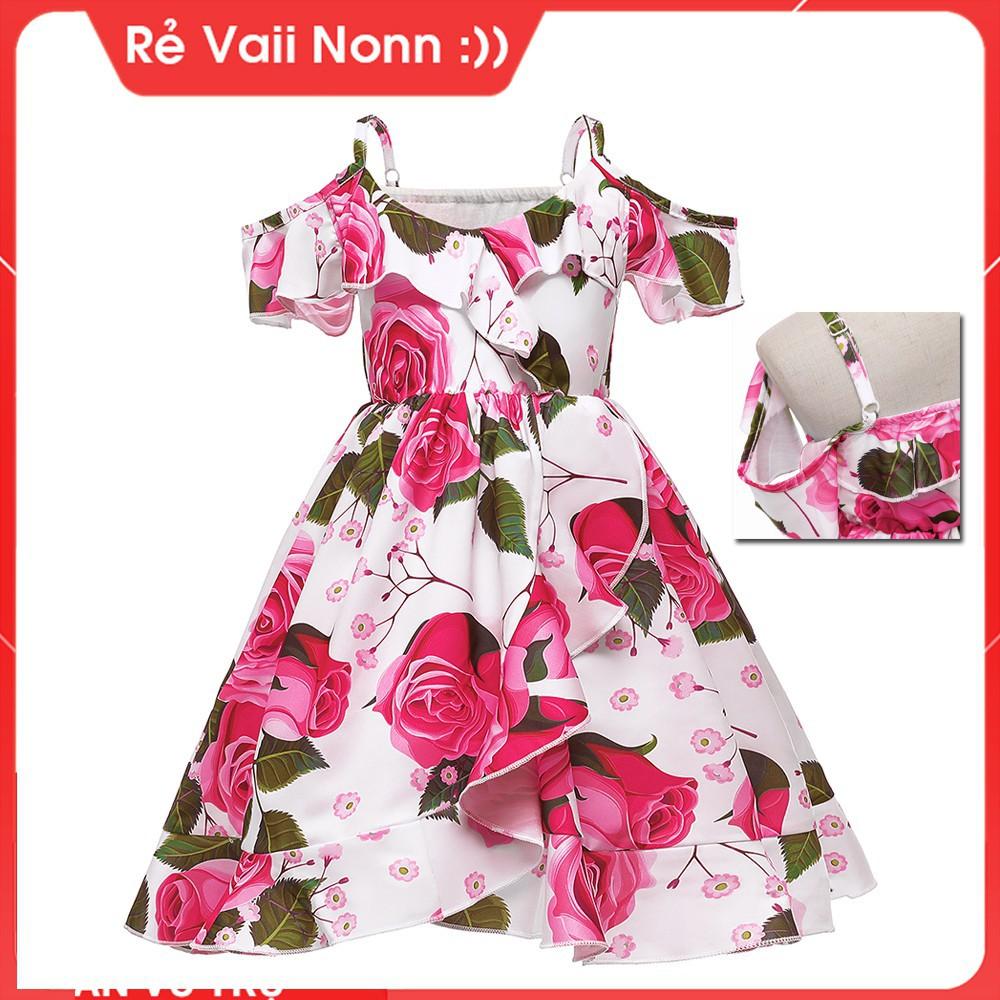 Đầm trễ vai bé gái- đầm dự tiệc cho bé gái- đầm công chúa cho bé- đảm bảo hàng đúng như mô tẩ