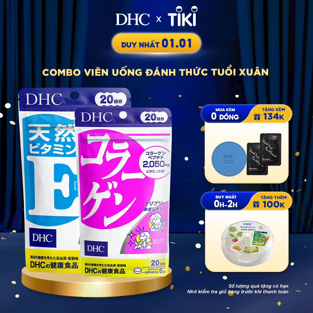 Combo Viên Uống DHC Đánh Thức Tuổi Xuân