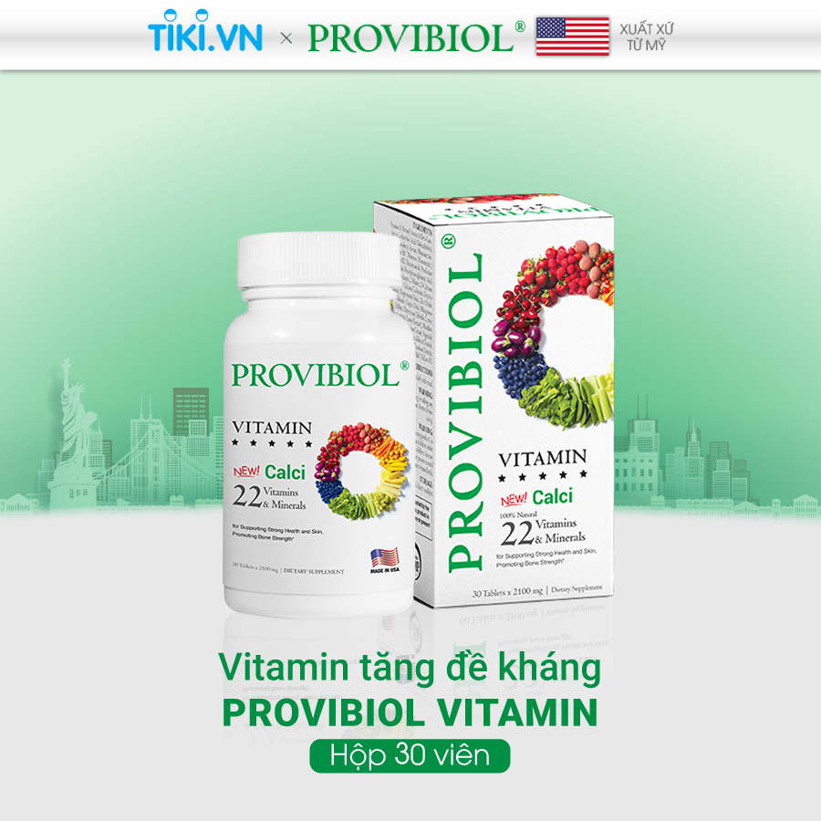 Viên Uống Vitamin Và Khoáng Chất Tăng Cường Sức Khỏe Provibiol Vitamin 30 viên