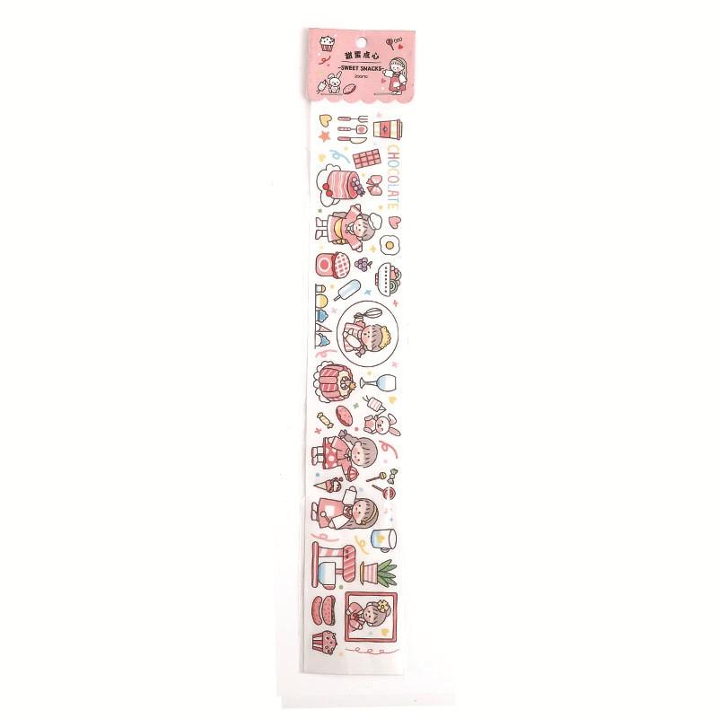 Cuộn Băng Dính Sticker Nhãn Dán Washi Dùng Trang Trí Sổ Lưu Bút ST173