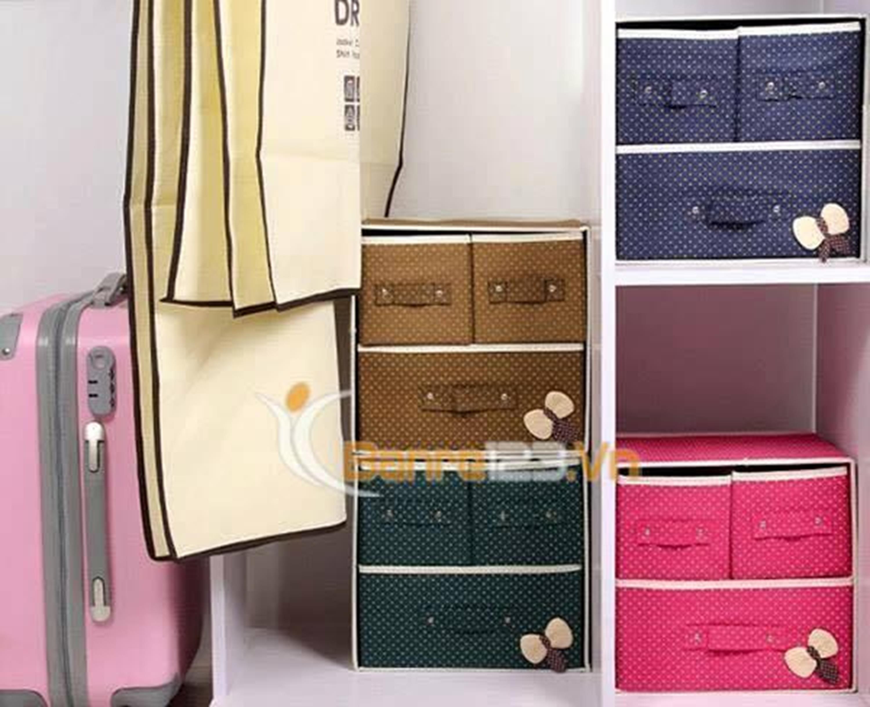 Hộp Đựng Đồ Lót 02 Tầng 03 Ngăn Có Nắp Đậy - Gọn Gàng, Trẻ Trung, Nhiều Màu Sắc