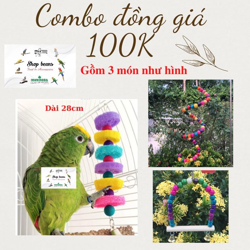 Combo đồng giá 100k đồ chơi cho vẹt