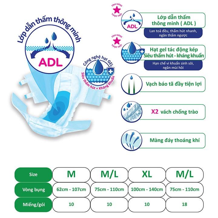 [Mẫu mới] Tã dán người lớn SunMate XA2 mới size L-18+2 miếng