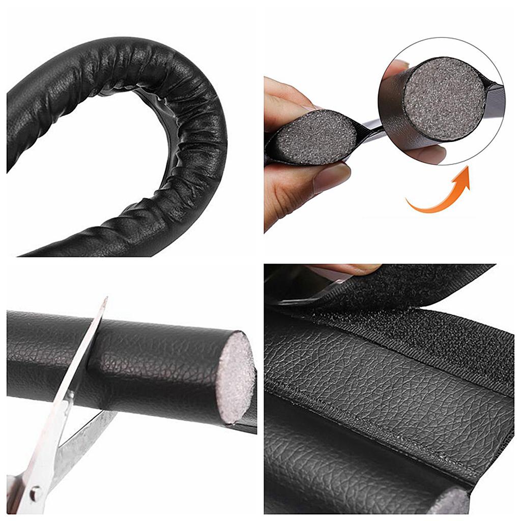2xDoor Draft Stopper Door Draft Blocker Strong Adhesive 38" Length Black