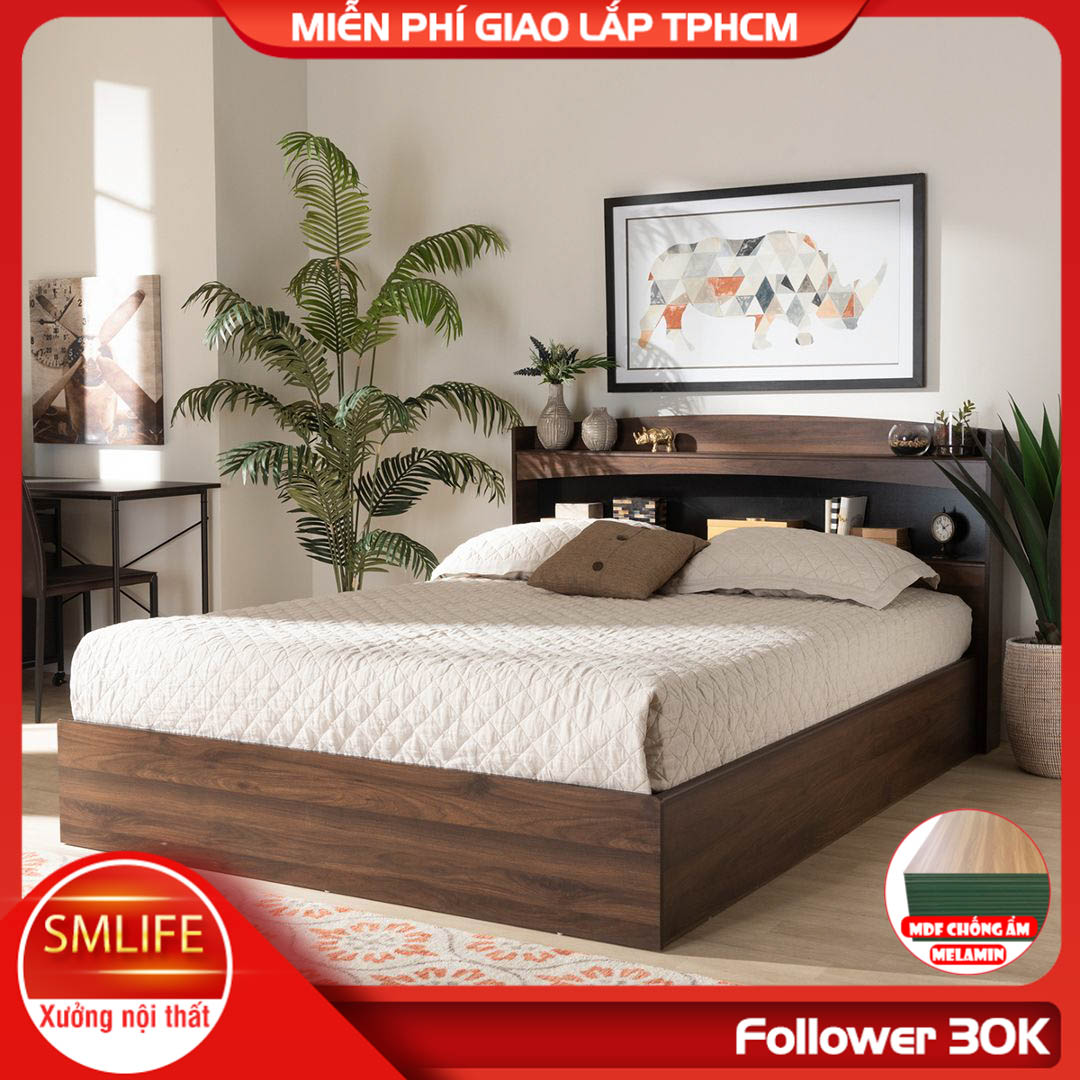 Giường ngủ cá nhân thiết kế đẹp SMLIFE Sigrun