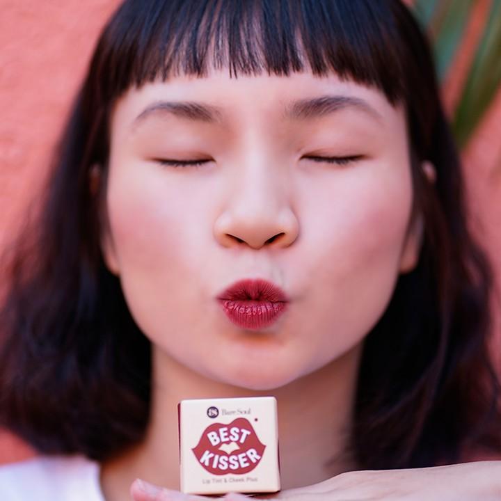 Son dưỡng có màu cho môi và má BareSoul Best Kisser Lip Tint &amp; Cheek Plus (Đỏ/Cam/Hồng)