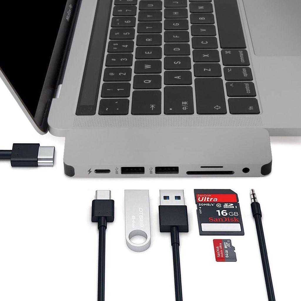 Hub HyperDrive GN21D 7 IN 1 Cổng Chuyển Đổi Type C Dành Cho Macbook - Hàng Chính Hãng