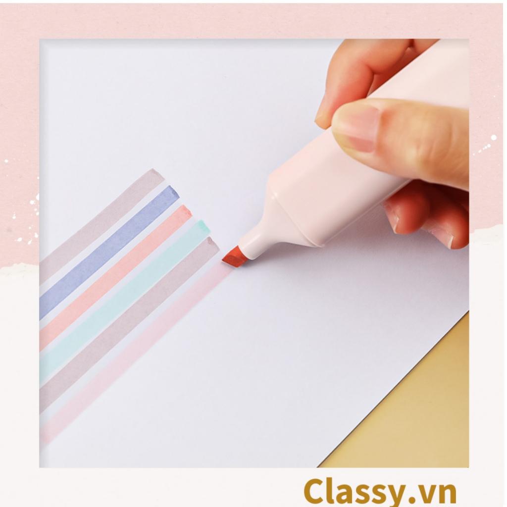 Hộp 6 bút highlight, bút dạ quang, bút đánh dấu Classy tiện lợi PK1524