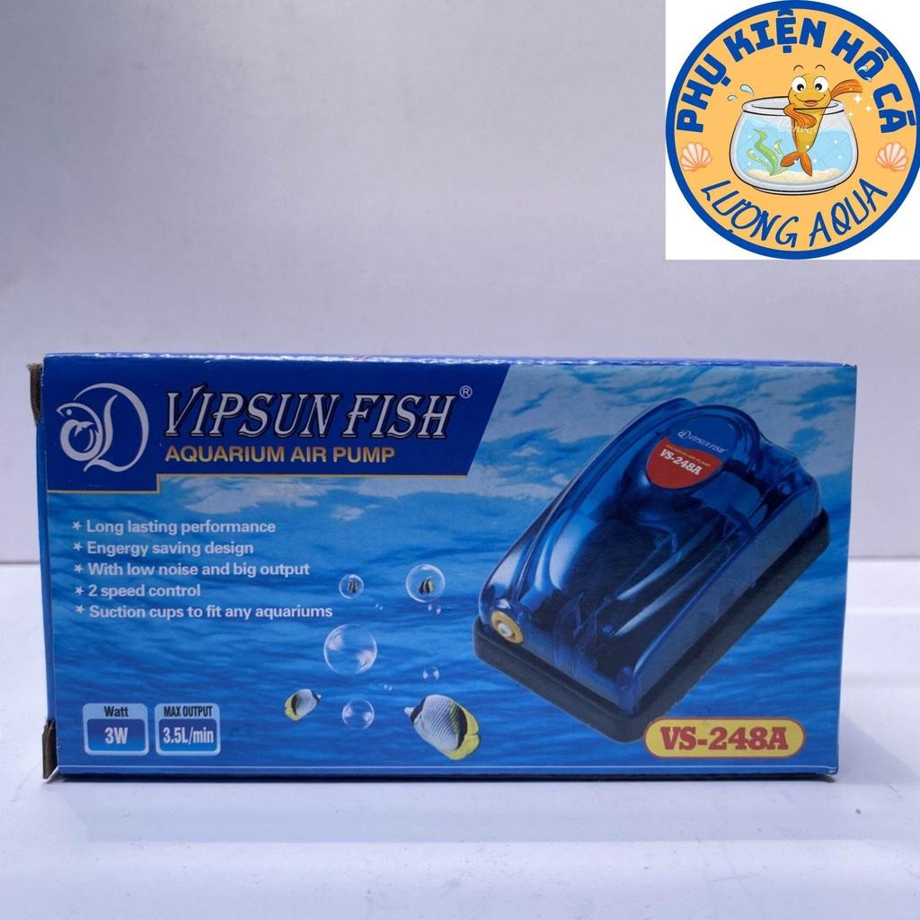Máy sủi oxi 1 vòi vipsun fish,tạo oxi,cung cấp oxi cho hồ cá.phụ kiện hồ cá cảnh,thủy sinh,ấp artemia TẶNG DÂY+ĐẦU SỦI