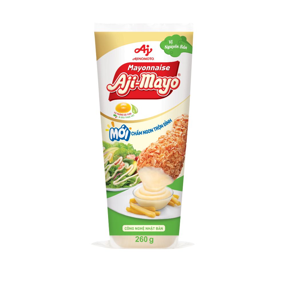 Combo 2 Tuýp Xốt Mayonnaise Aji-mayo® Vị Nguyên Bản 260g/Tuýp