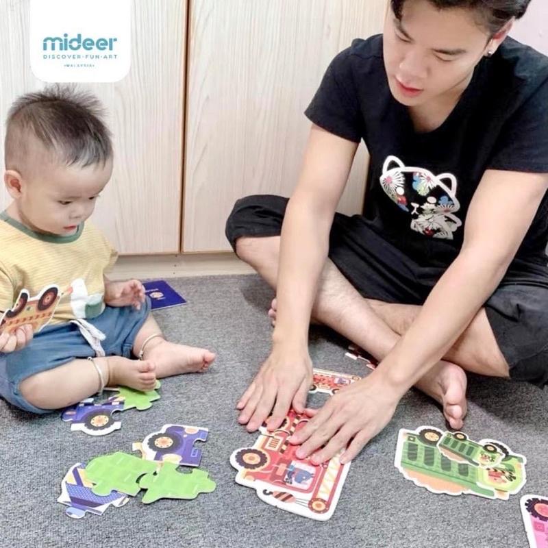 Đồ Chơi Ghép Hình Cho Bé Mideer My First Puzzle, Đồ Chơi xếp hình tư duy Phát Triển Trí Tuệ Cho Bé 2,3,4 Tuổi 8 Chủ Đề