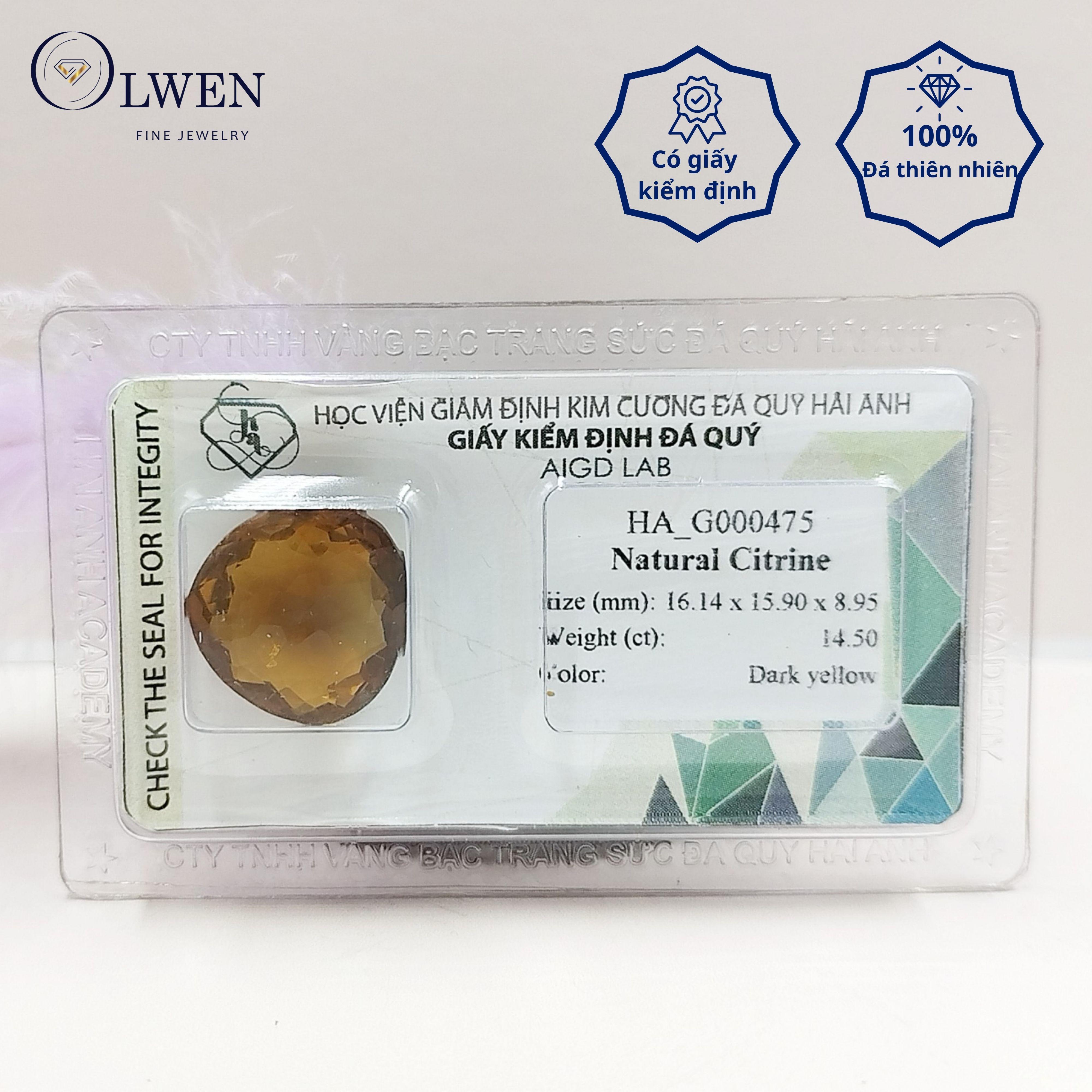 Viên đá thạch anh vàng thiên nhiên HA_G000475