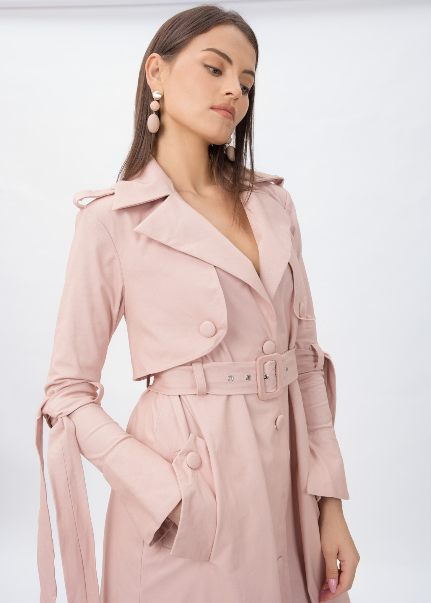Áo Trench coat AKH màu hồng