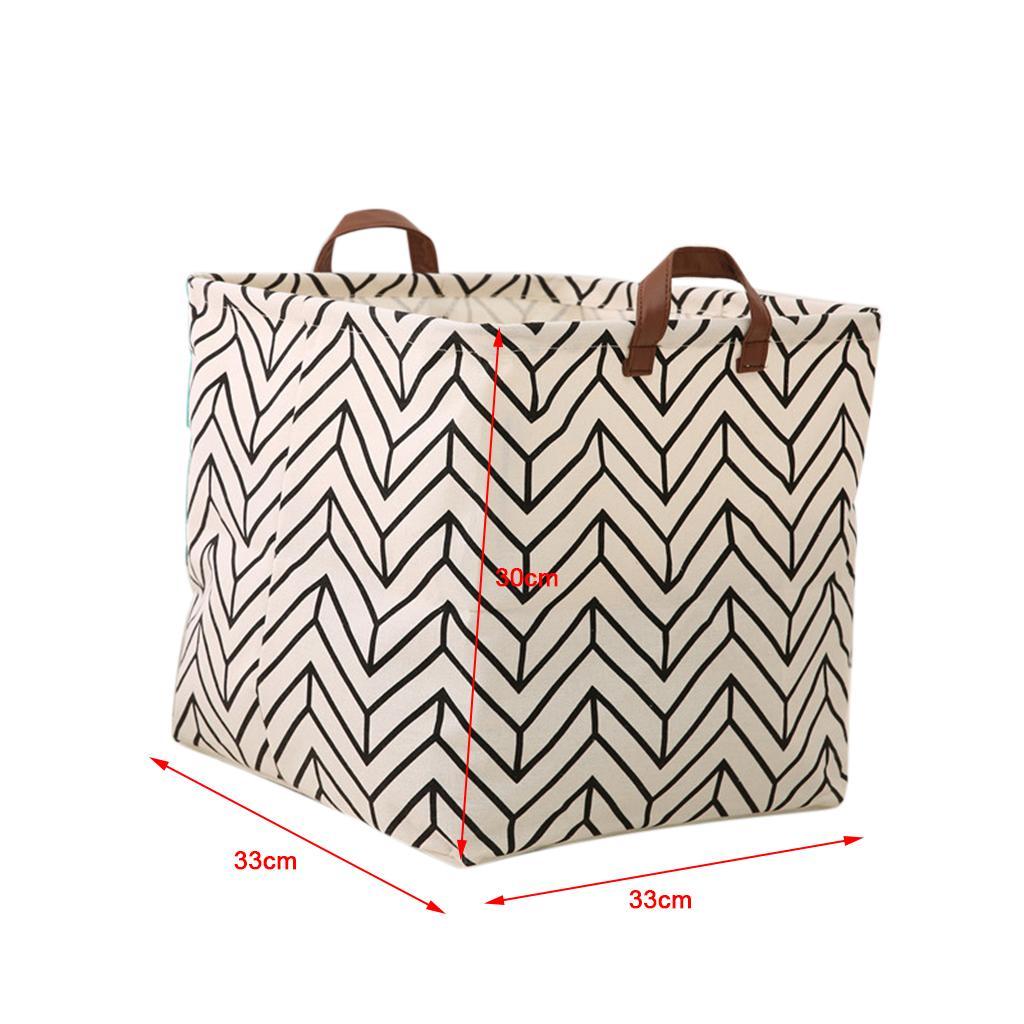 Set 2 Storage Basket Bucket Clothes Laundry Hamper with Handles -Wave