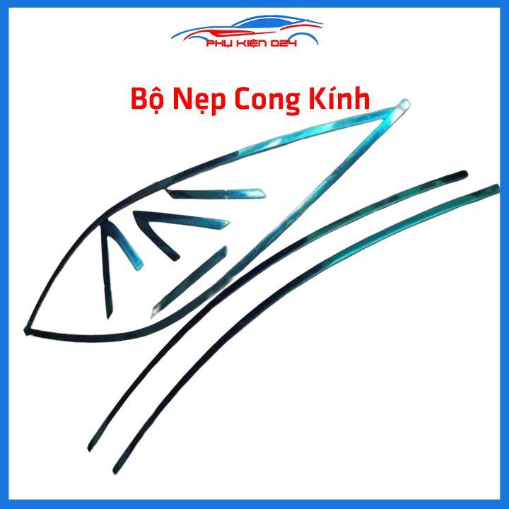 Bộ nẹp viền chân kính cong kính Hyundai i10 Sedan 2014-2021 Inox sáng bóng chuẩn form xe