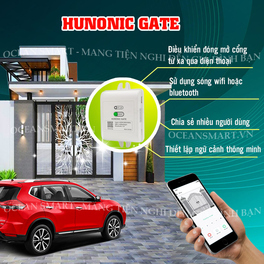 Bộ Điều Khiển Cổng Tự Động Hunonic Gate, Điều Khiển Cổng Từ Xa Qua Điện Thoại - HNGATE