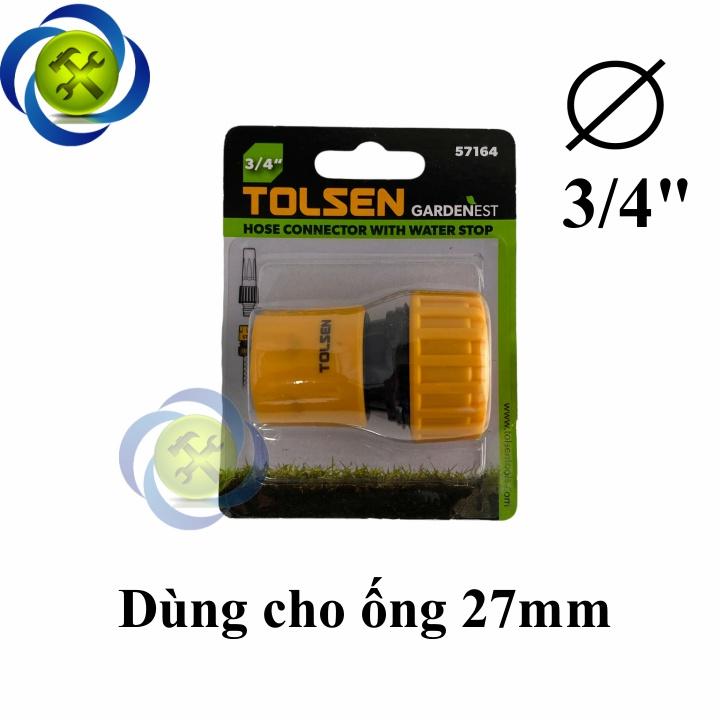 Đầu nối ống nước nhanh 3/4 (ống 27mm) Tolsen 57164 (loại nối 2 đầu)