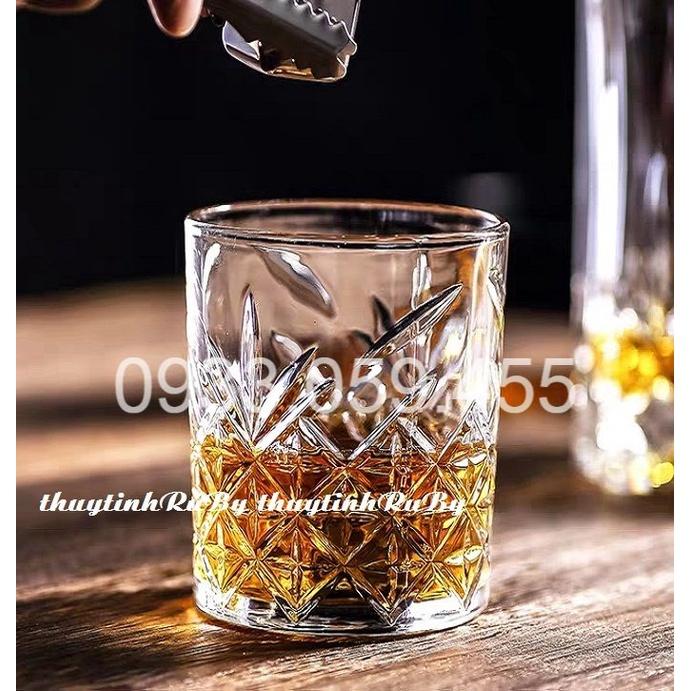 Bộ 6 Ly cốc thủy tinh cao cấp uống nước, cốc uống bia whisky glass thủy tinh pha lê