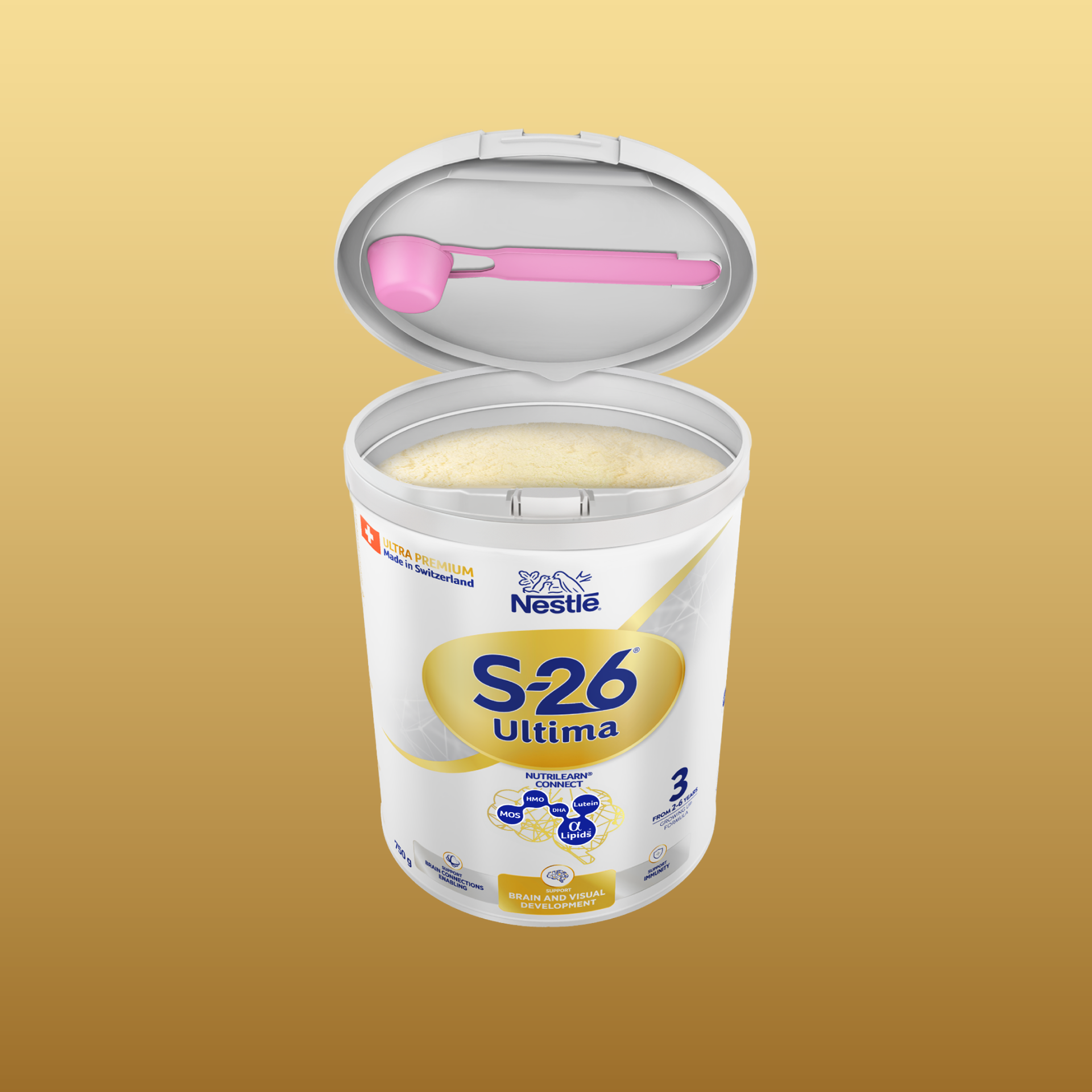[Tặng Bộ đồ chơi bộ chữ cái &amp; số bằng gỗ] Sữa Bột Nestlé S-26 ULTIMA 3 (S26) 750G tăng tốc độ kết nối não bộ 2,5 lần với NUTRILEARN CONNECT