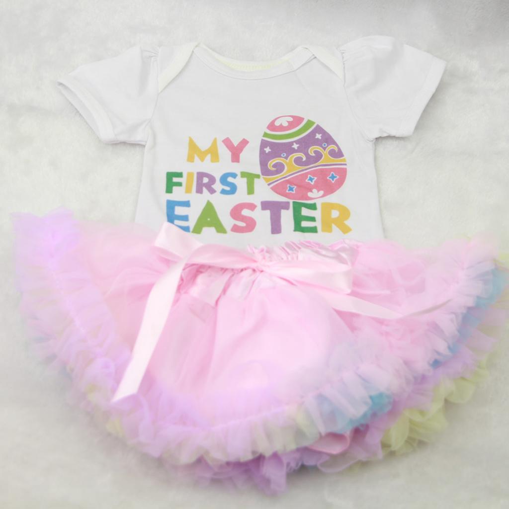 2-3pack "My First Easter" Romper Skirt Set for 22''-23'' Reborn Baby Girl Doll