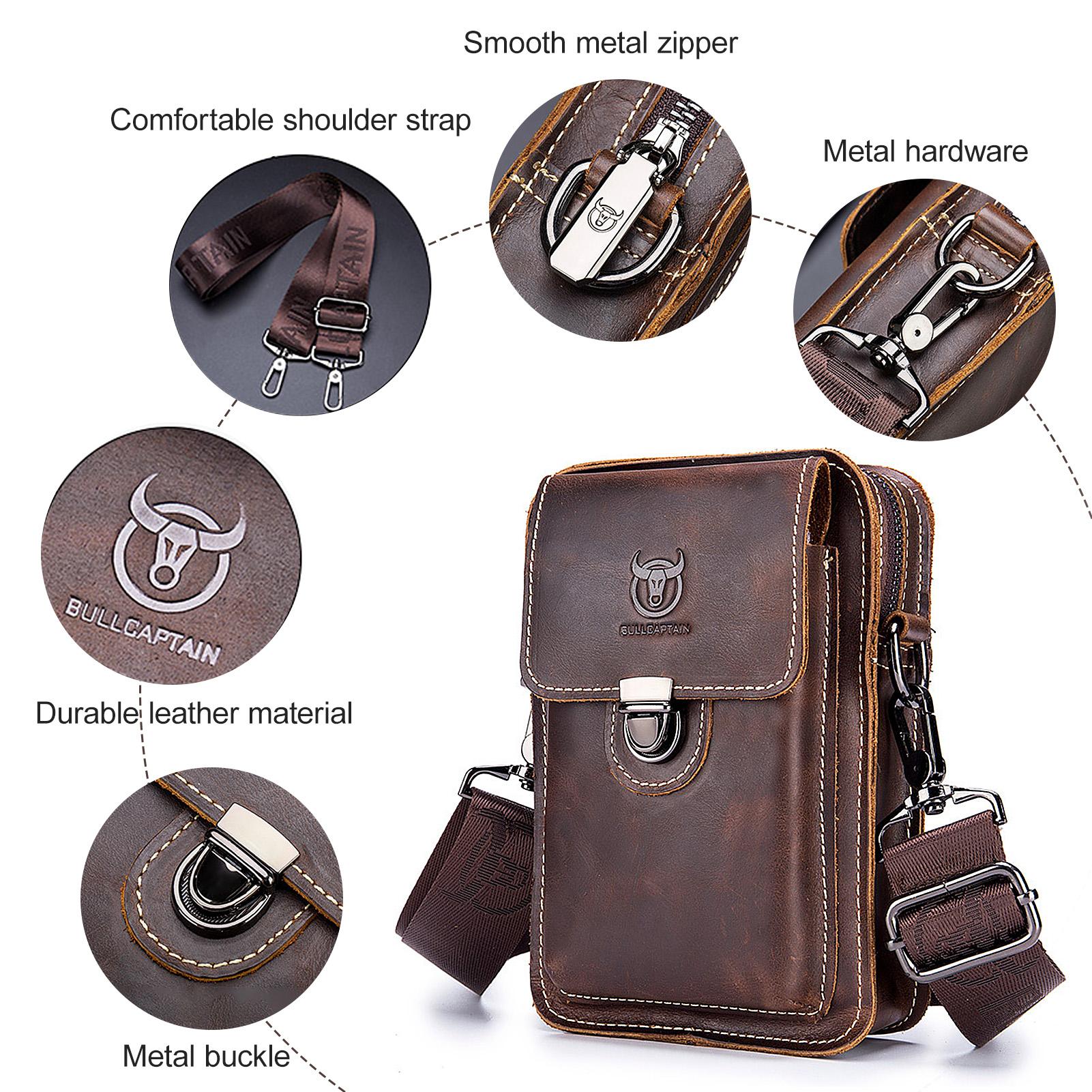 Túi Da Đựng Điện Thoại Đeo Thắt Lưng Tiện Dụng Bullcaptain
