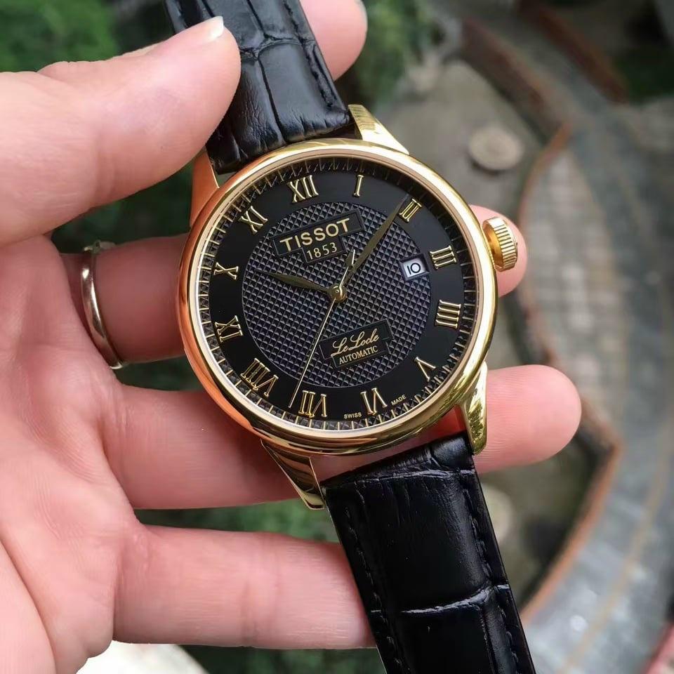 Đồng hồ cơ Tissot TS58 dành cho nam, dây da cao cấp sang trọng lịch lãm