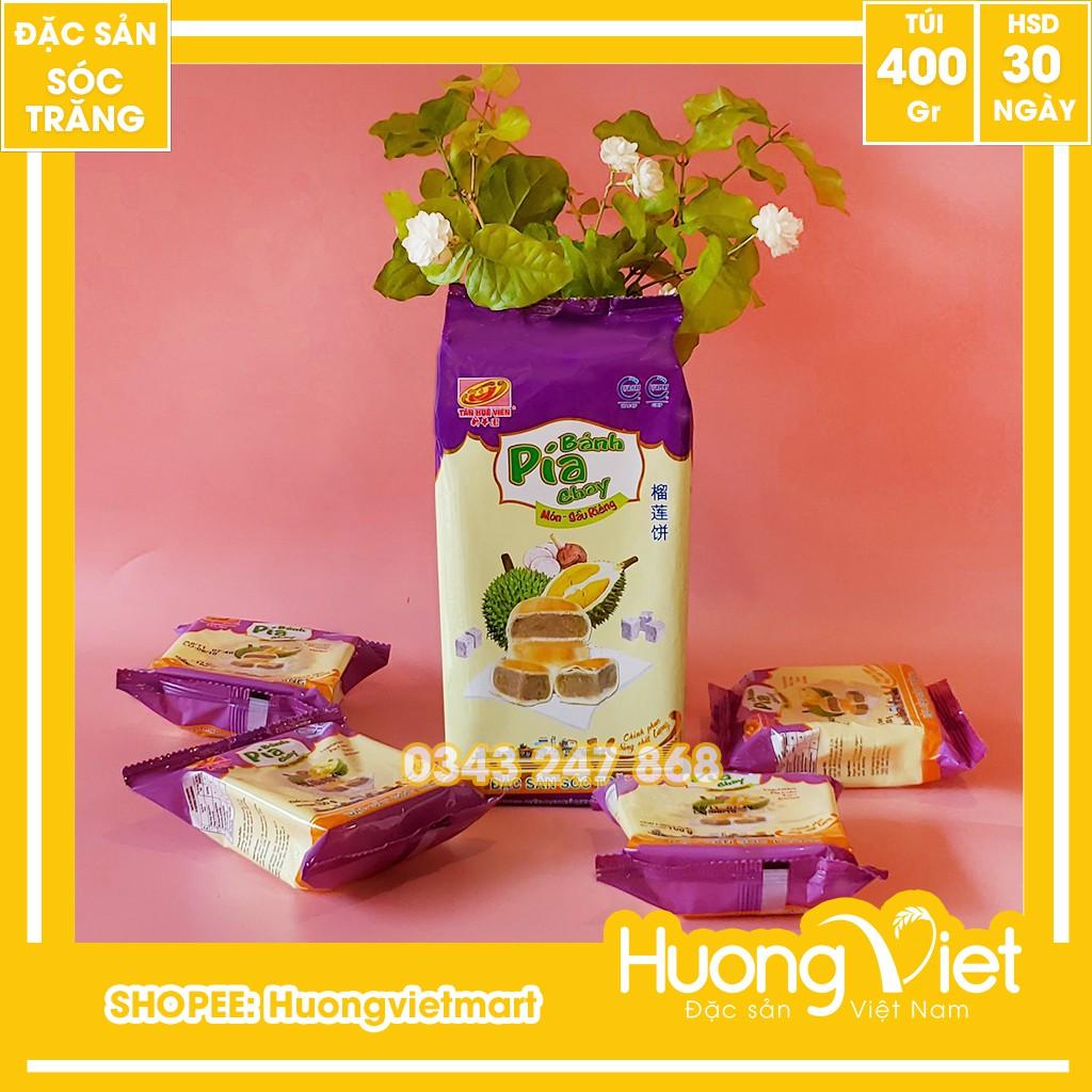 Bánh pía CHAY MÔN sầu riêng Tân Huê Viên 400g, bánh pía không trứng Tân Huê Viên Sóc Trăng