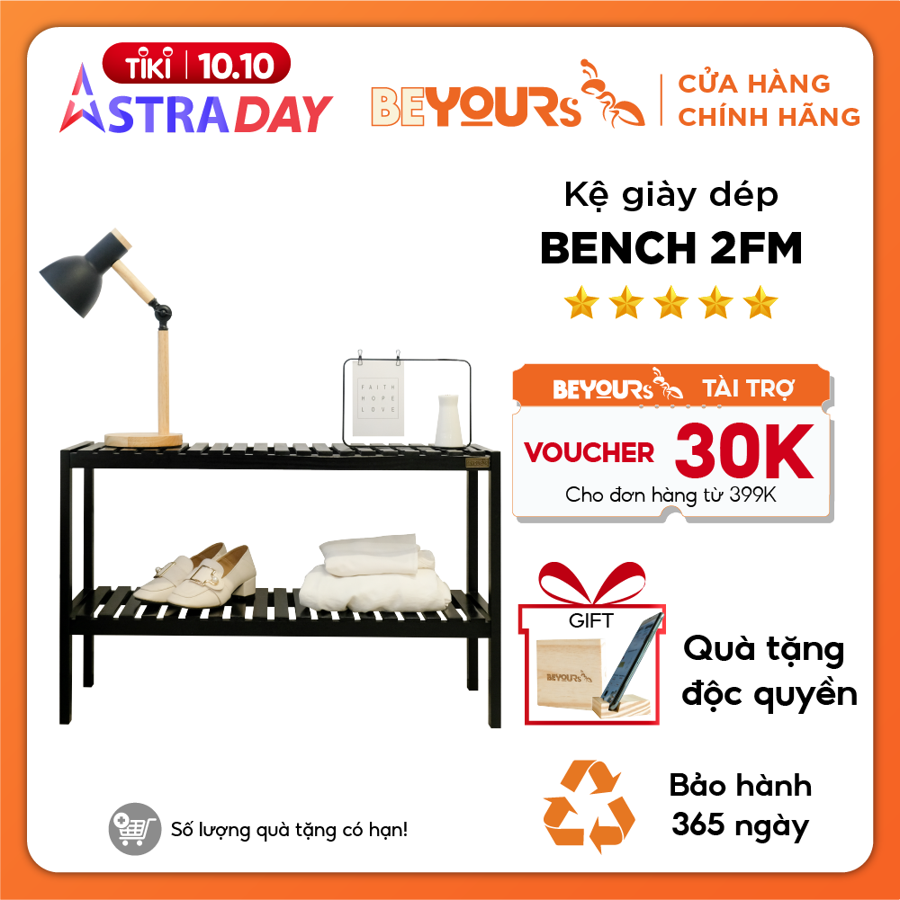 Kệ Đa Năng BEYOURs Bench 2FM Bằng Gỗ Kệ Sách Đựng Đồ Nội Thất Kiểu Hàn Lắp Ráp Phòng Khách, Phòng Ngủ