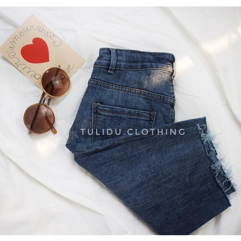 Quần Jeans Ngố Lửng Nữ Lưng Cao Rách Tulidu Hàng Cao Cấp  Quần Bò Ngố Nữ Co Giãn Nâng Mông KB725.142