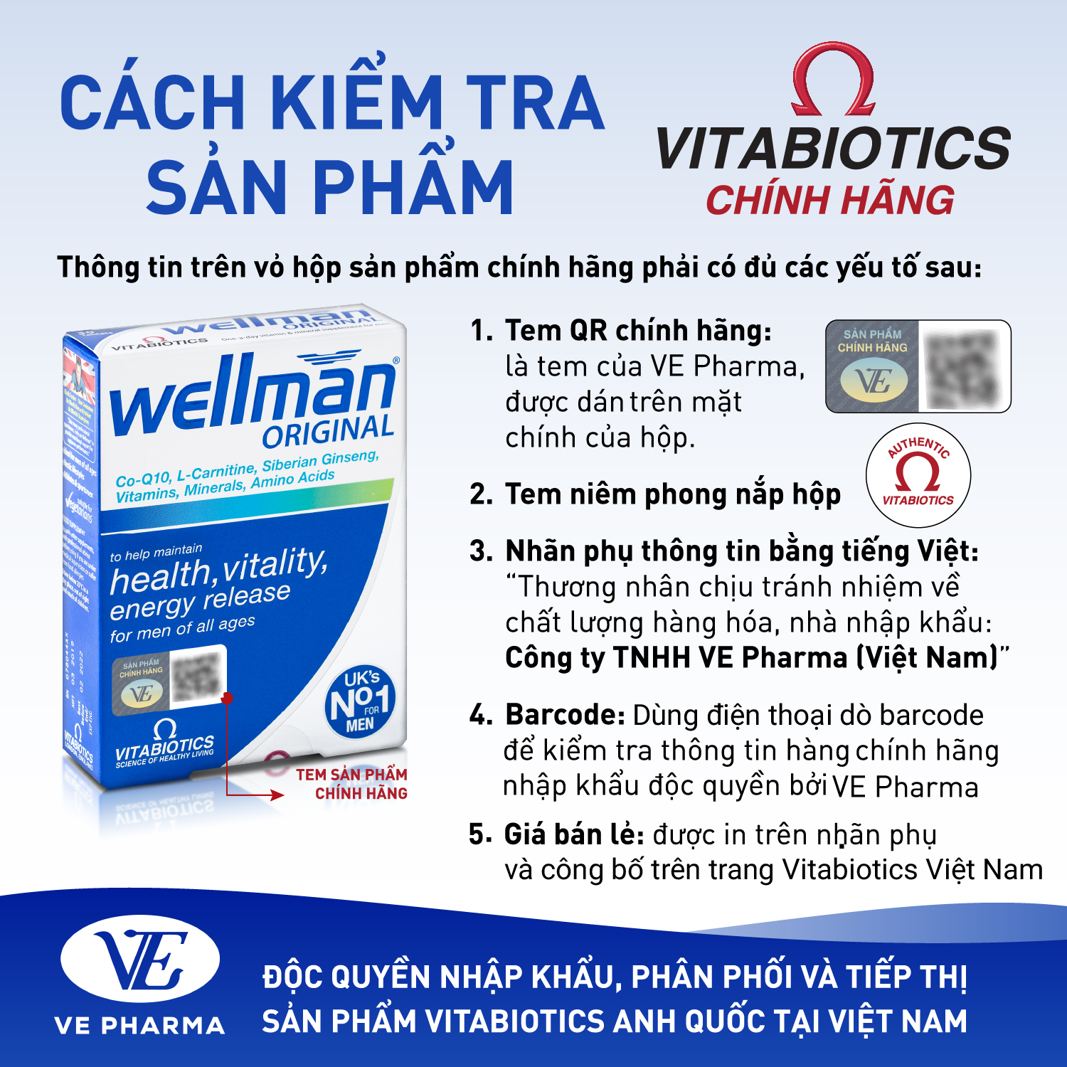 Bộ Sản Phẩm Vitabiotics Viên Uống PERFECTIL Làm Đẹp Da Tóc & Móng 30 Viên Và WELLMAN Tăng Cường Sức Khỏe Cho Nam 30 Viên