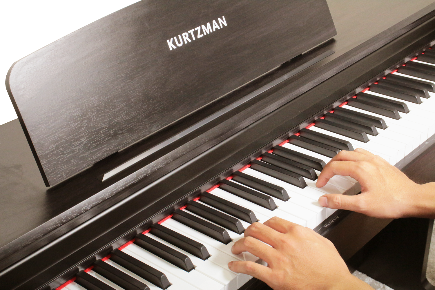 Đàn Piano điện cao cấp, Home Digital Piano - Kzm Kurtzman KS1 Bluetooth - Dáng Upright, Bluetooth 5.0 - Màu nâu đen (DR) - Hàng chính hãng