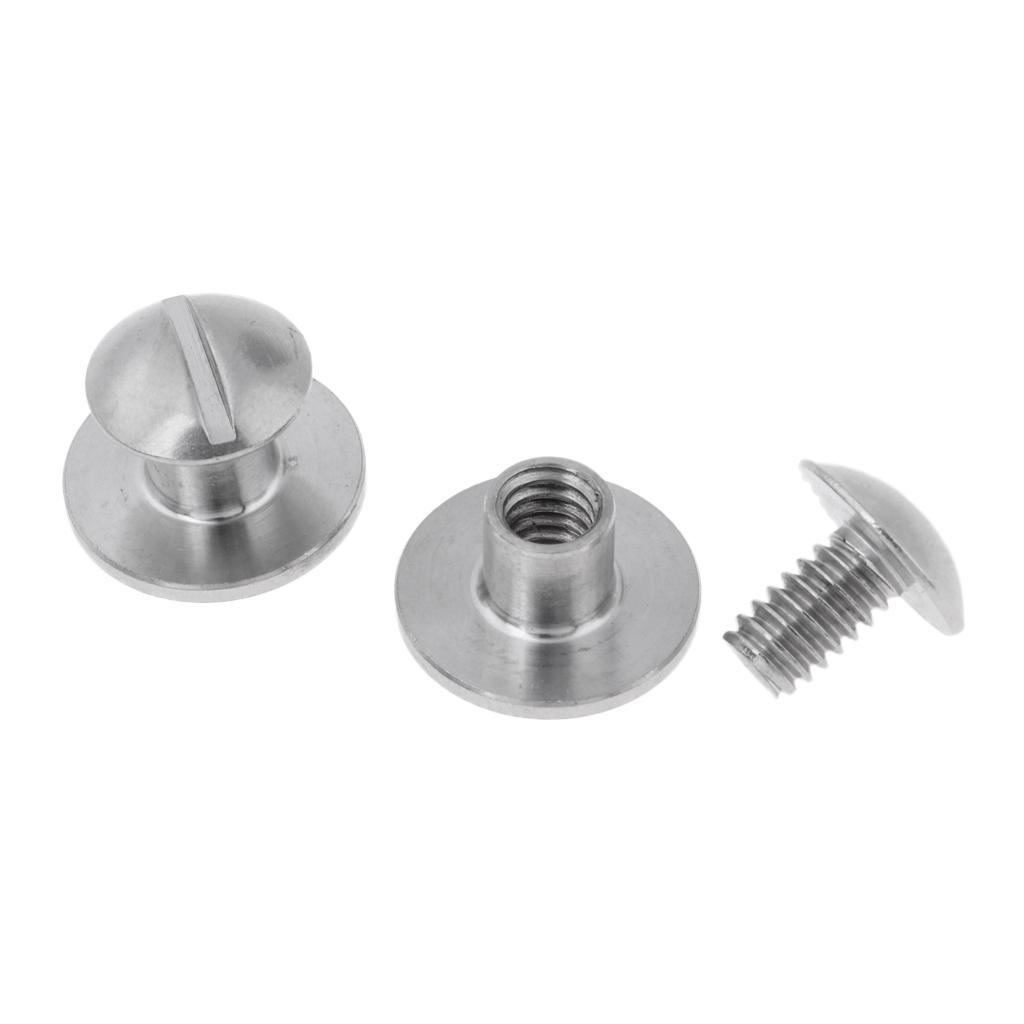 16pcs 316 Stainless Steel Book Screws for Technical Scuba Diving Backplate Pad & BCD Attachment - Strong & Durable