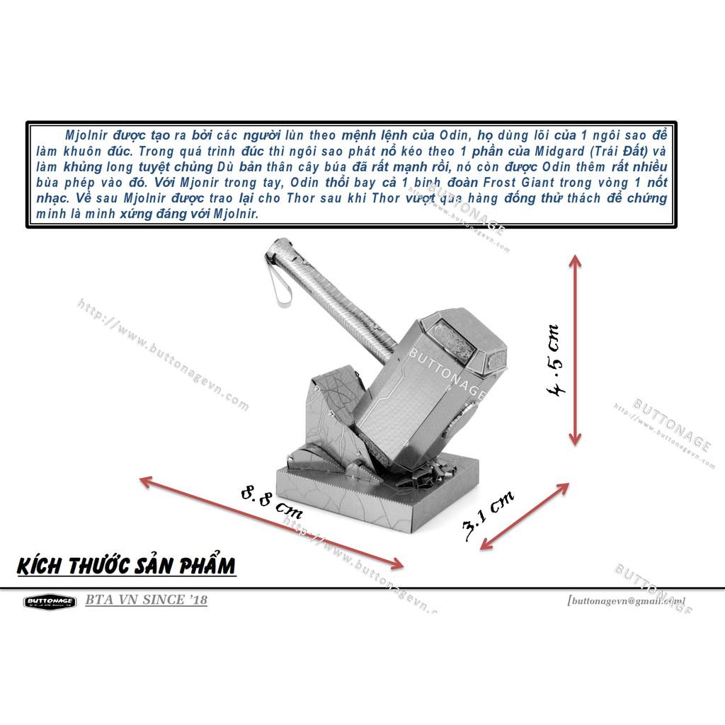 Mô Hình Lắp Ráp 3d Búa thần Mjolnir