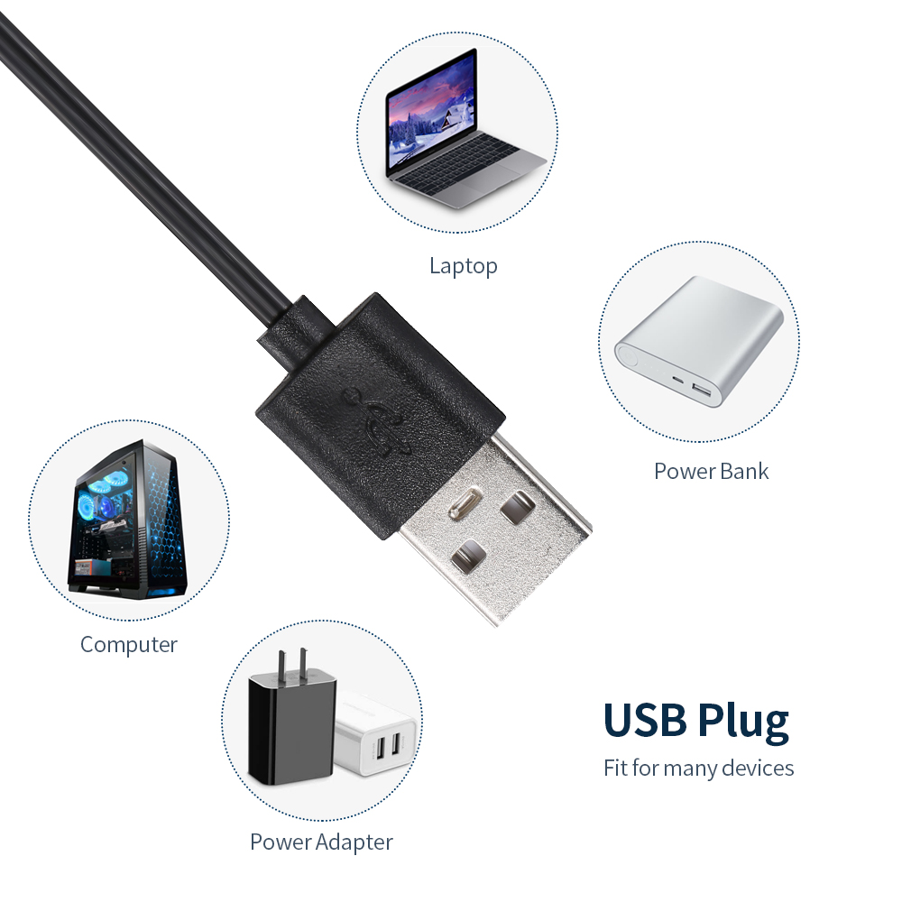 Đèn LED Vòng 6 Inch Để Bàn Có Giá Đỡ Điện Thoại Kép Với Chân Đế 50cm Và Đầu Cắm USB Thay Thế