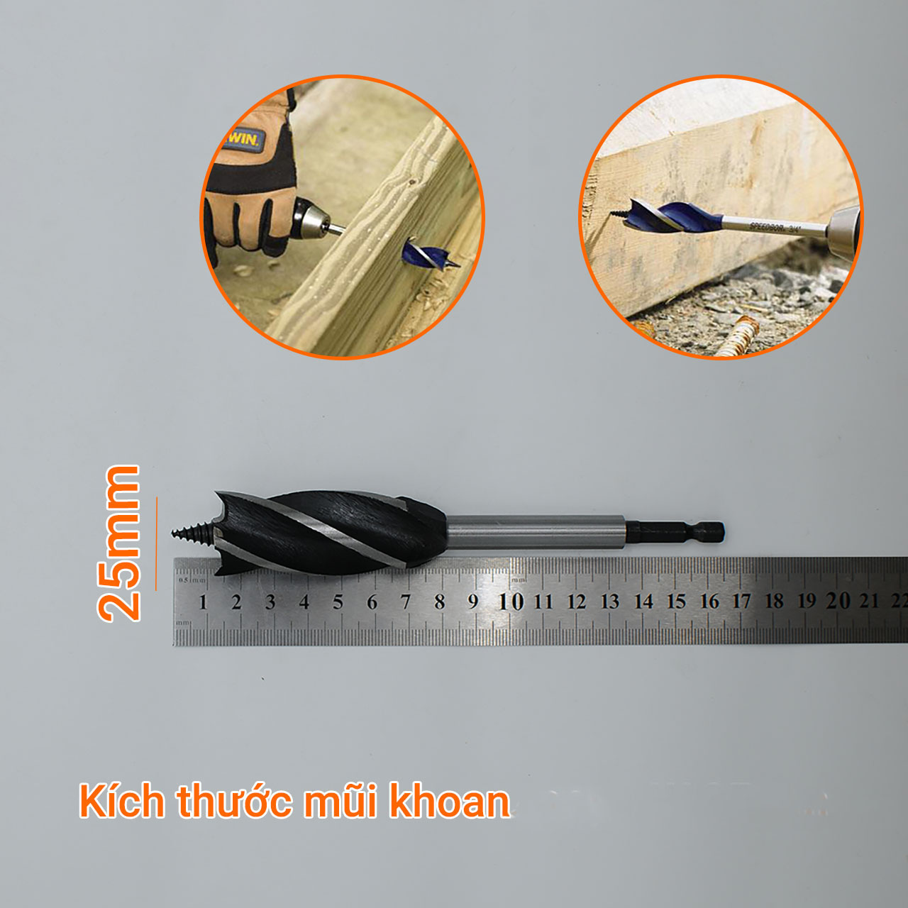 Mũi khoan gỗ đầu vít 25mm