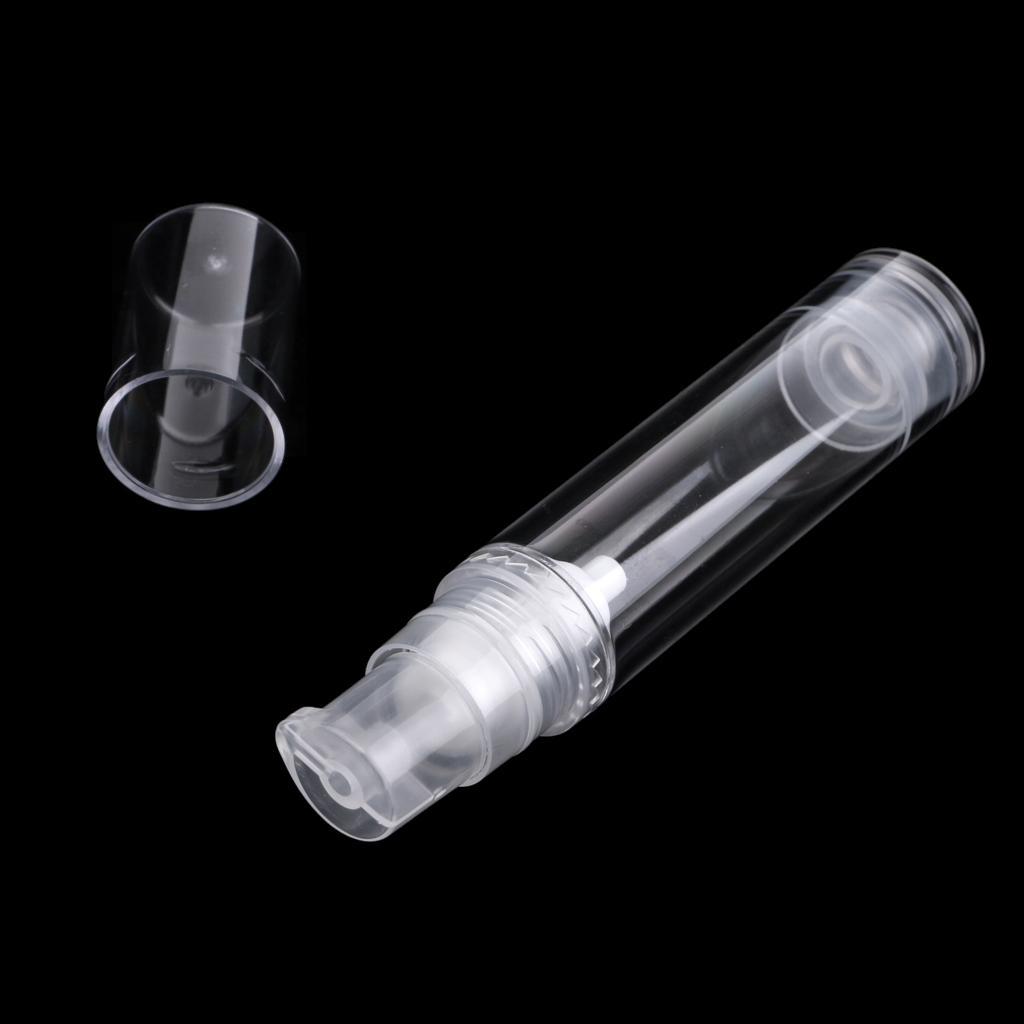 5Pcs Set 10ml Empty Airless Pump Bottle Vacuum Cosmetic Container Refillable