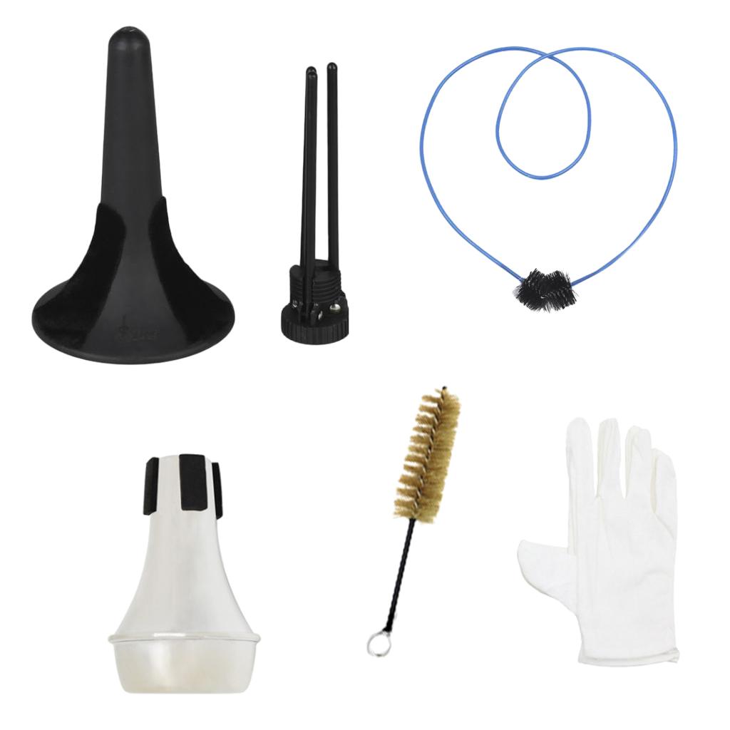 Sunnimix 6 Trong 1 Kèn Bảo Dưỡng Bộ Dụng Cụ Kèn + Tặng 2 Cái Bàn Chải + Tắt Tiếng + Tặng Găng Tay
