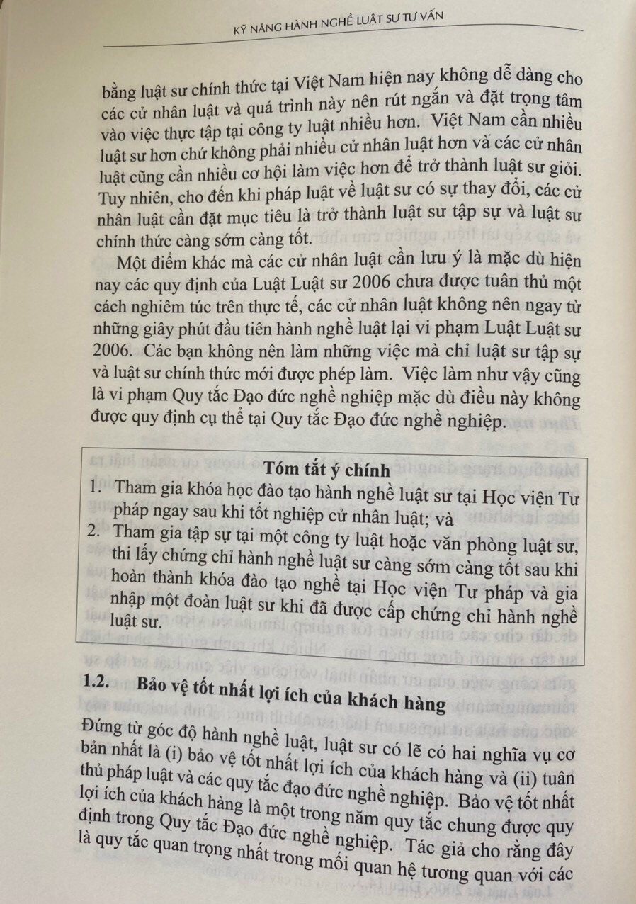 Kỹ năng hành nghề luật sư tư vấn