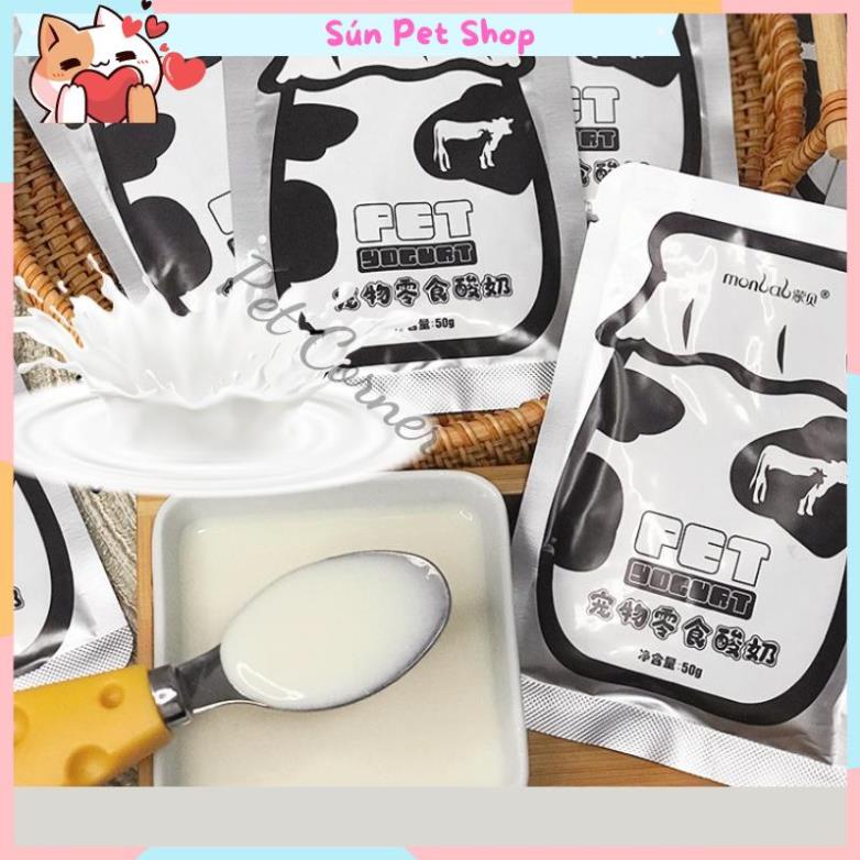 Sữa chua cho chó mèo tăng cường miễn dịch, hỗ trợ tiêu hóa, giảm mùi hôi phân cho thú cưng