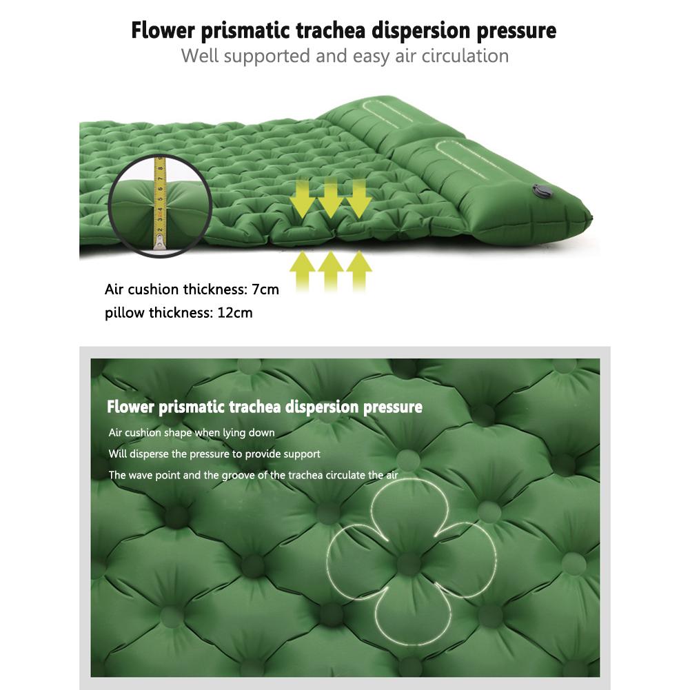 Cắm Trại Ngủ Miếng Lót Bơm Hơi Nệm Hơi Ngoài Trời Thảm Đồ Nội Thất Giường Siêu Nhẹ Đệm Gối Đi Bộ Đường Dài Đi Rừng Có Gối