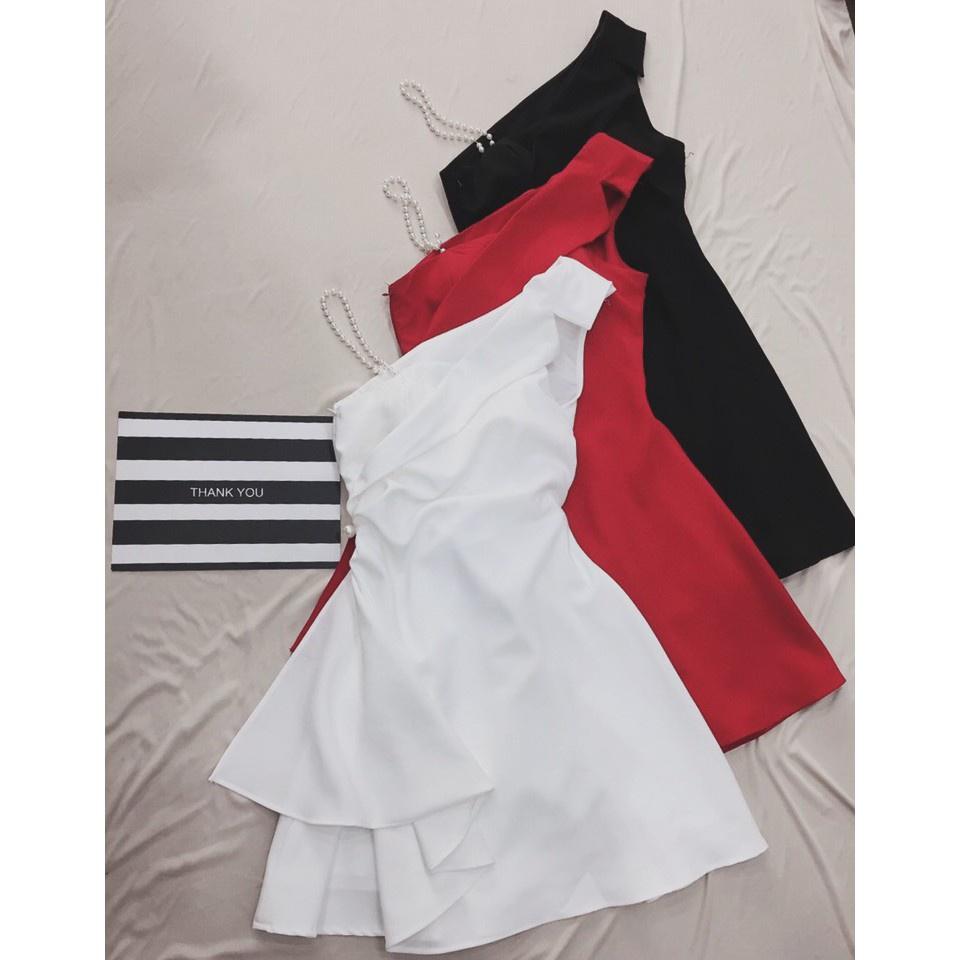 Đầm dự tiệc sang trọng quý phái 1 dây vai đính chuỗi - NORN Clothing